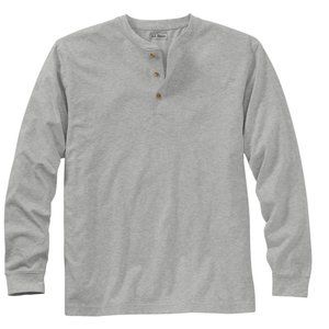 LL Bean carefree long sleeve Henley, Large